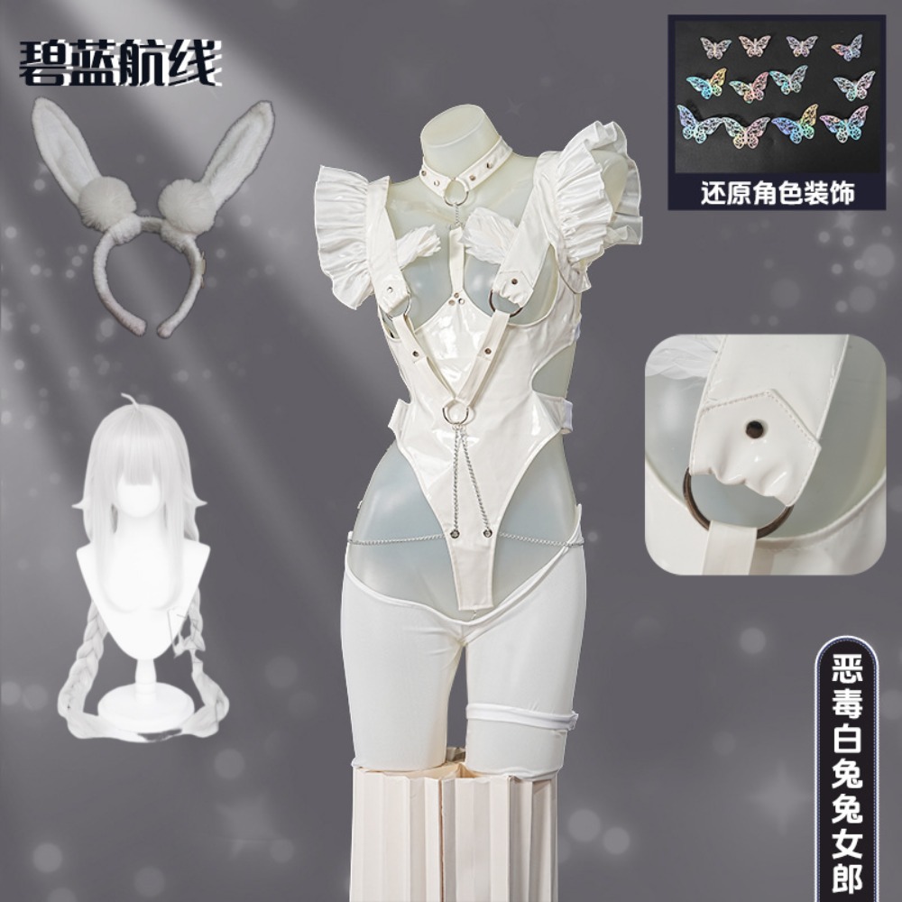 Cosplay Anime Bunny Girl - Azur Lane Le Malin Tembel Beyaz