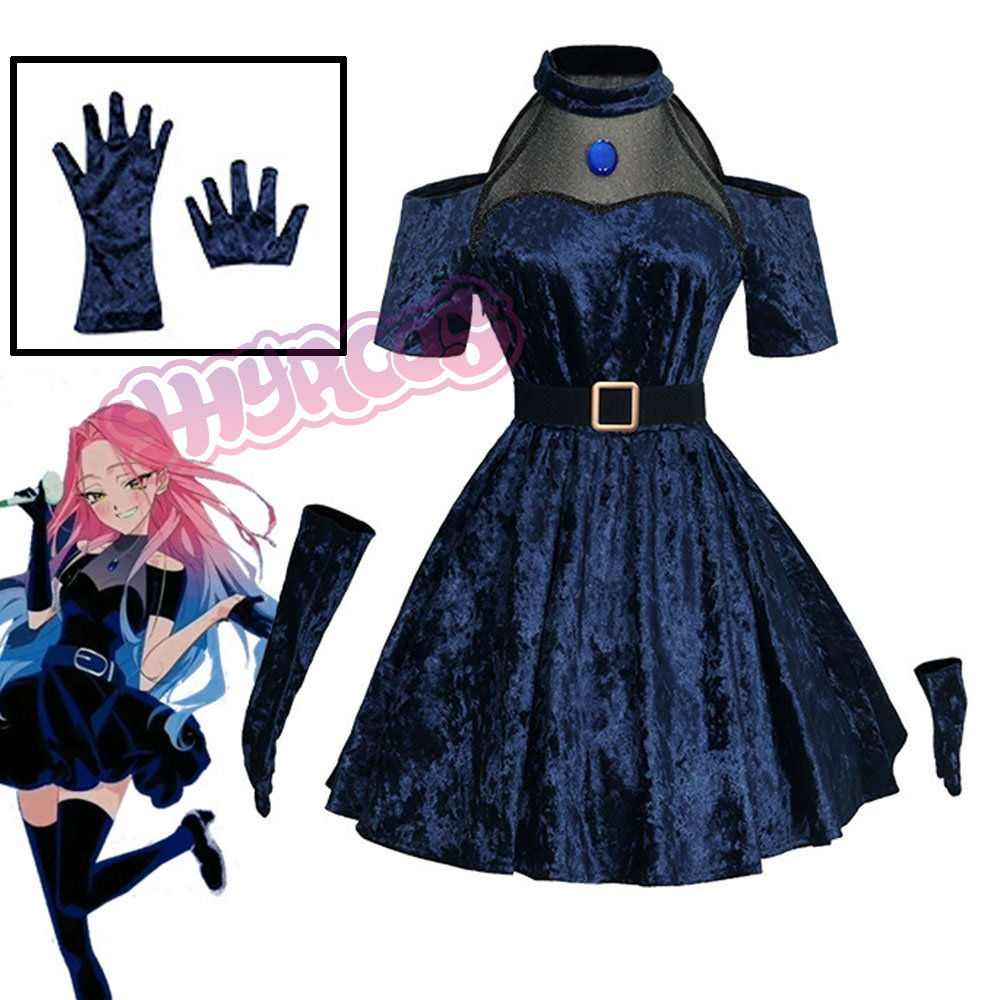 Anime Cosplay Blue Hair - Mizi Cosplay Anime Uzaylı Sahne Kostüm