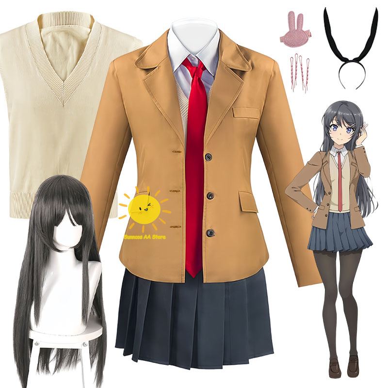 Cosplay Anime Bunny Girl - Anime Sakurajima Mai Cosplay Rascal Tavşan