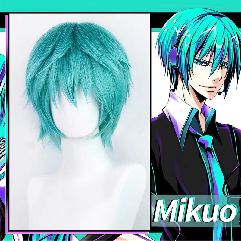 Anime Cosplay Blue Hair - Mikuo Cosplay Peruk Anime Miku Mavi