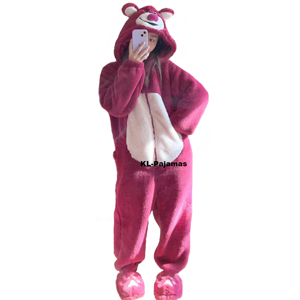 Anime Cosplay Thick - Kadın Onesie hayvanlı pijama kış kalınlaşmak