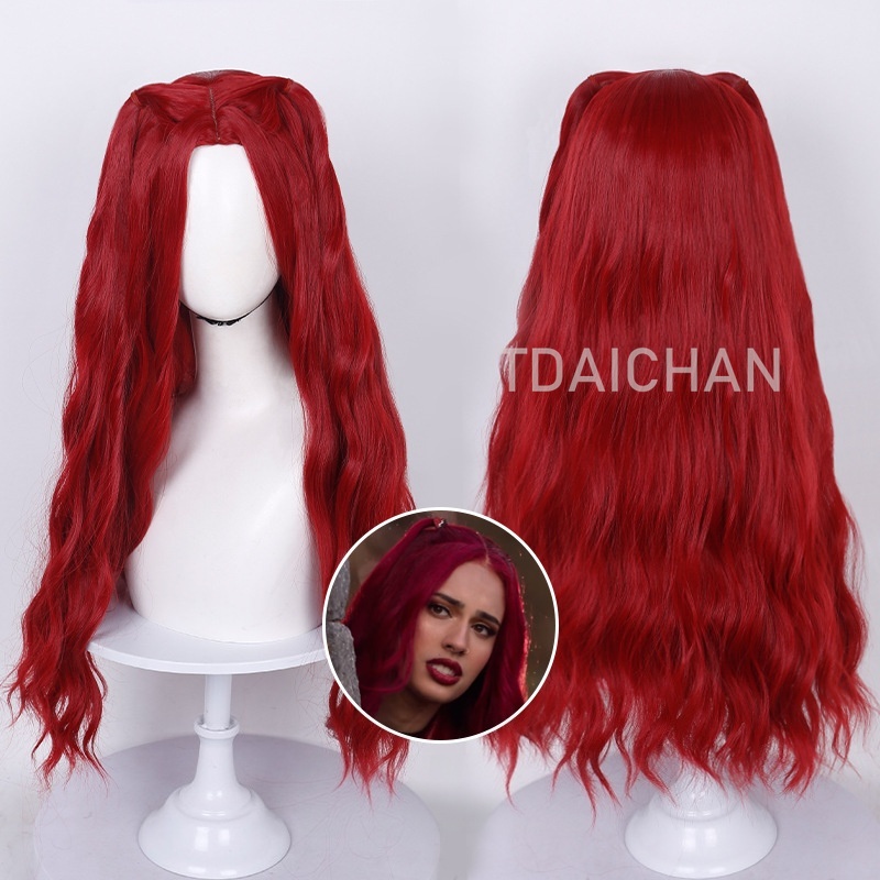 Kıvırcık Cosplay Peruk Kırmızı - Anime Cosplay Blue Hair incelemesi ve fiyatı