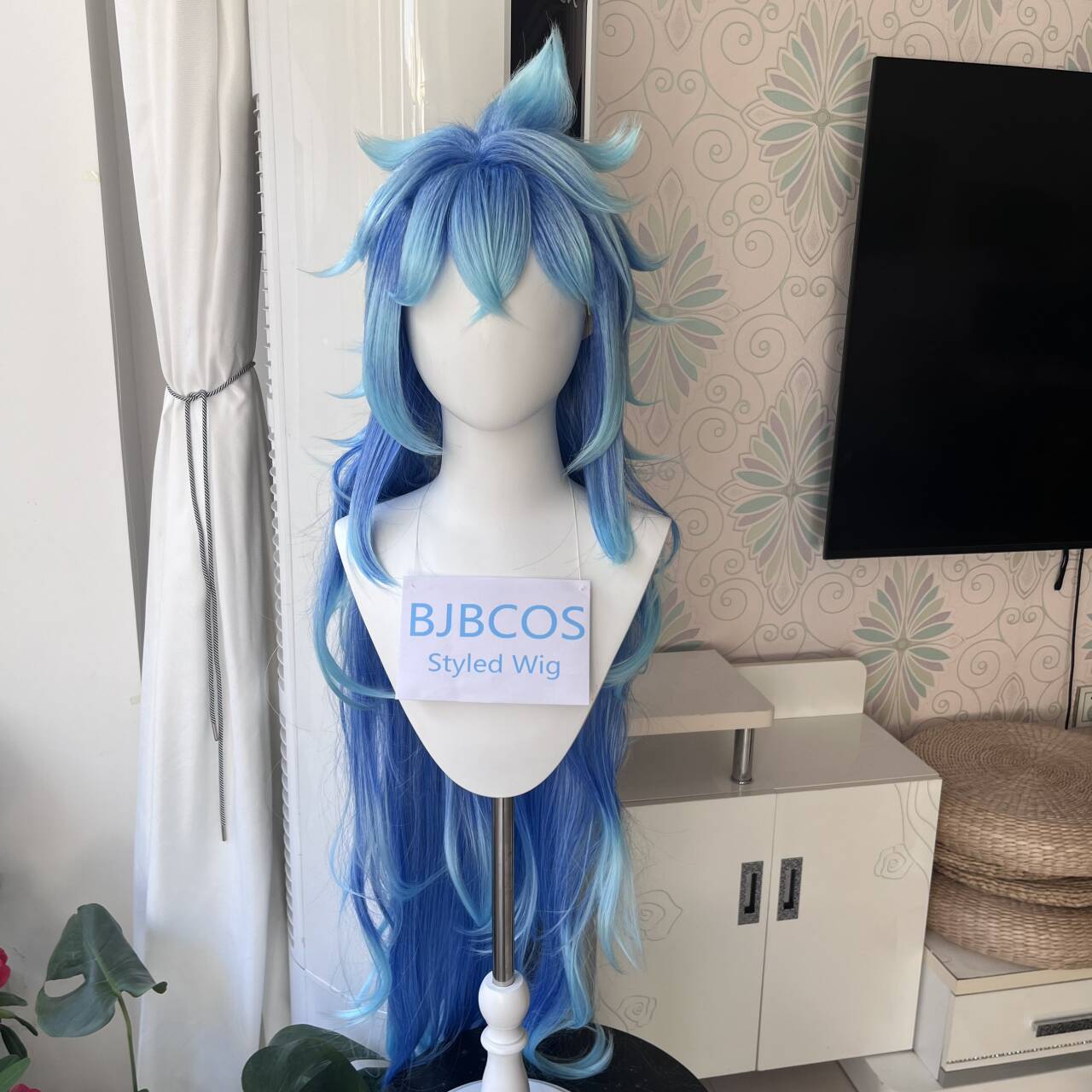 [Şekillendirilmiş Peruk]Idia C - Anime Cosplay Blue Hair incelemesi ve fiyatı