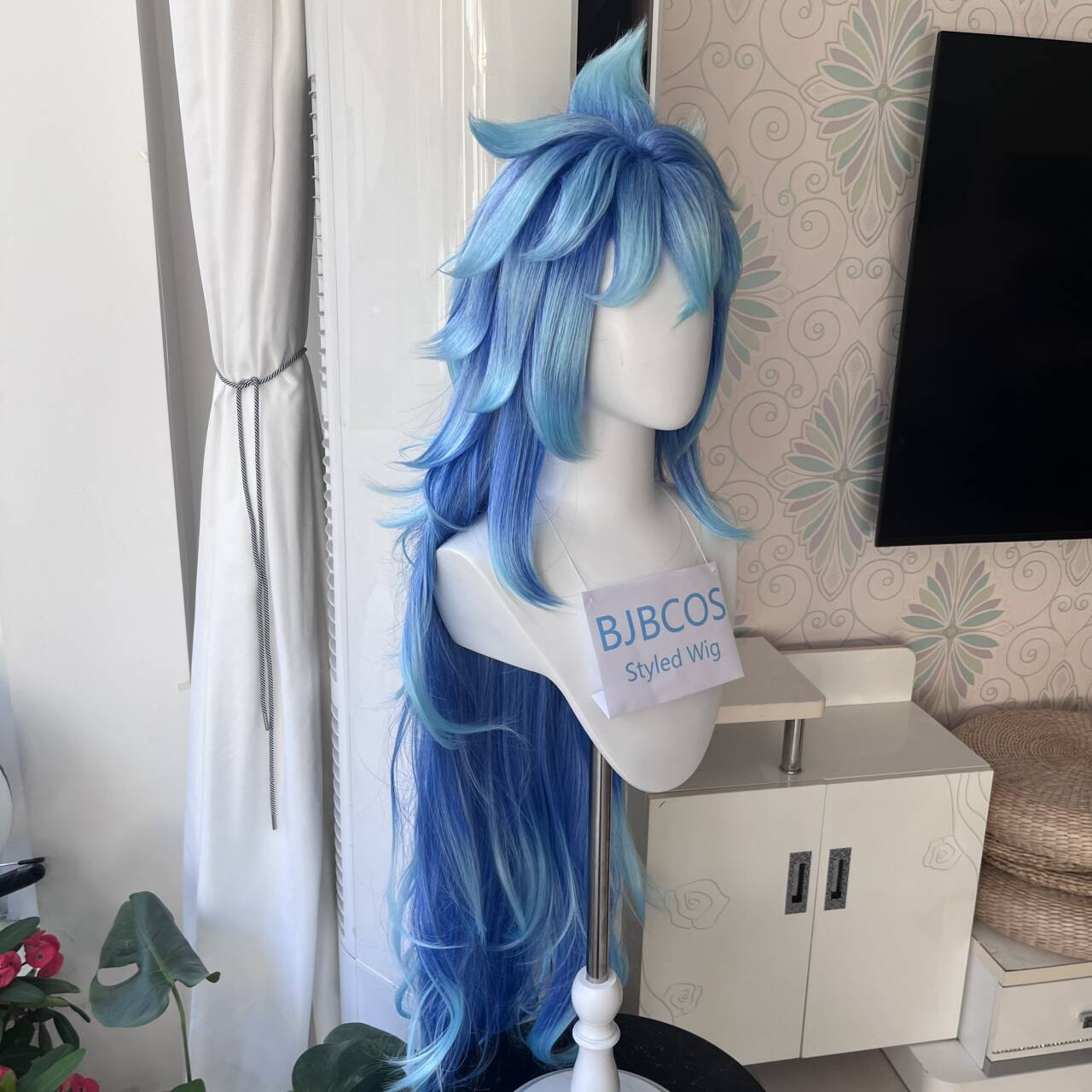 [Şekillendirilmiş Peruk]Idia C - Anime Cosplay Blue Hair incelemesi ve fiyatı