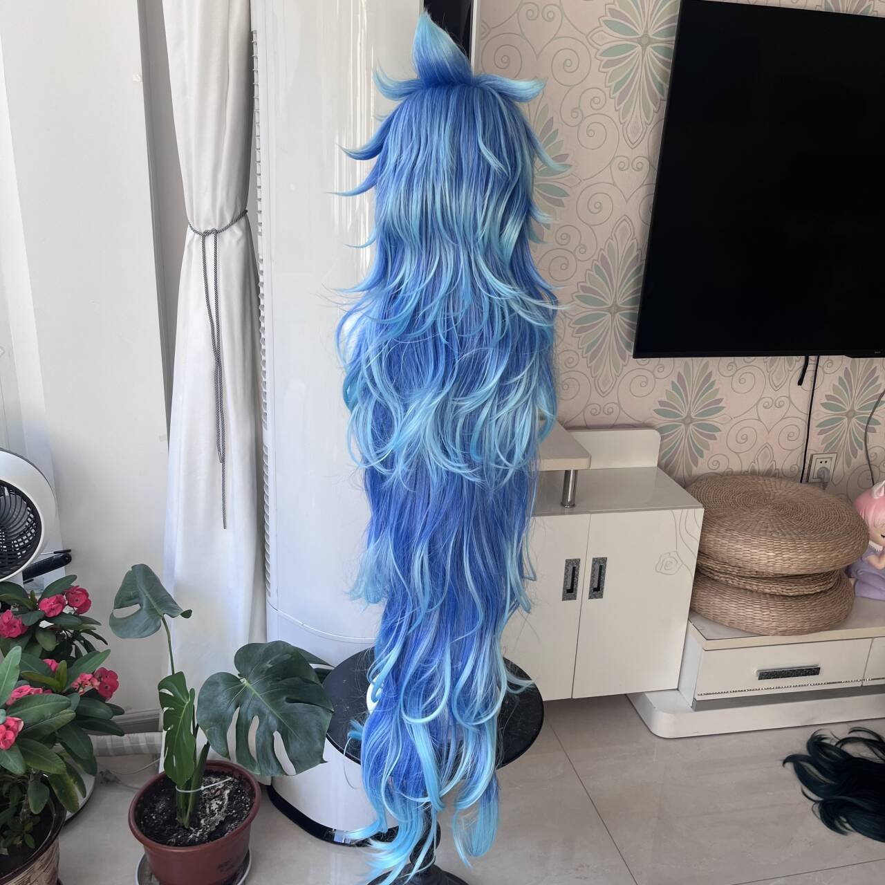 [Şekillendirilmiş Peruk]Idia C - Anime Cosplay Blue Hair incelemesi ve fiyatı