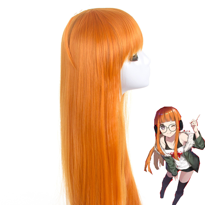 Turuncu Uzun Düz İnsan Saçı Pe - Anime Cosplay Easy incelemesi ve fiyatı