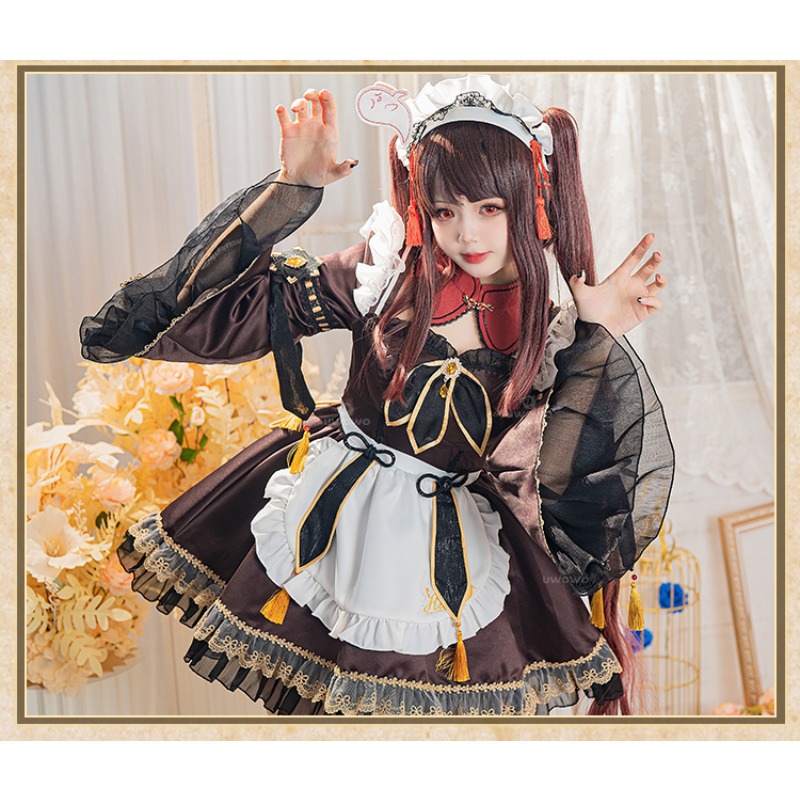 Oyun Genshin Etki Hu Tao Hizme - Anime Cosplay Maid incelemesi ve fiyatı
