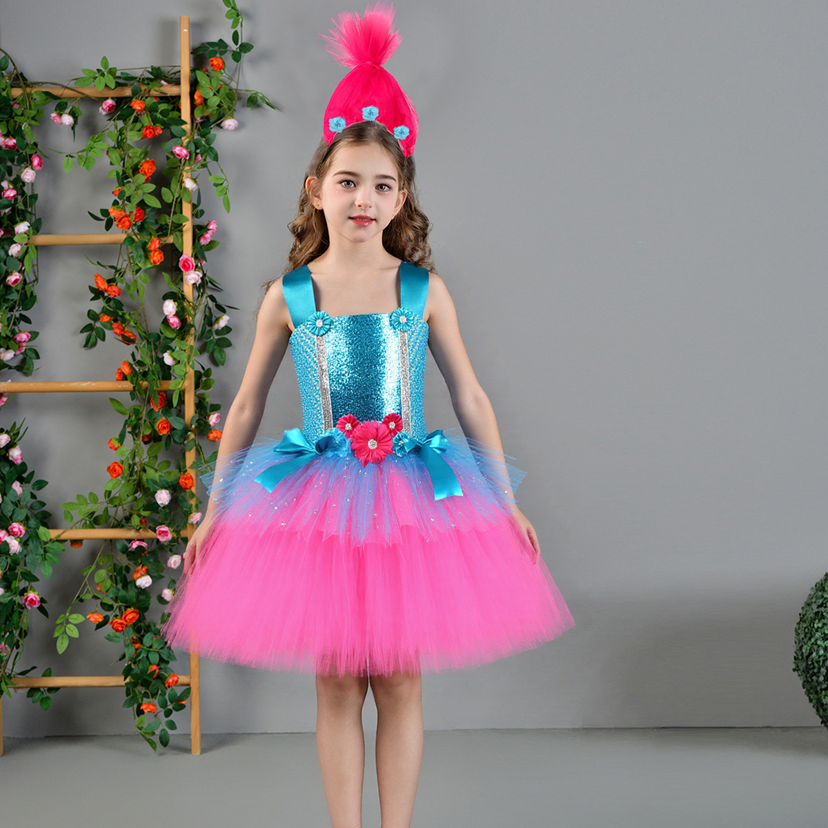 Kızlar için Troller Tutu Elbis - Anime Cosplay Toddler incelemesi ve fiyatı