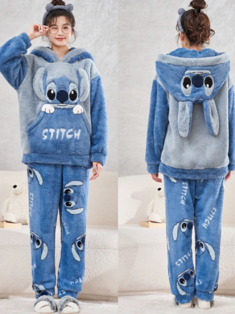 Anime Stitch kışlık pijama kar - Anime Cosplay Thick incelemesi ve fiyatı