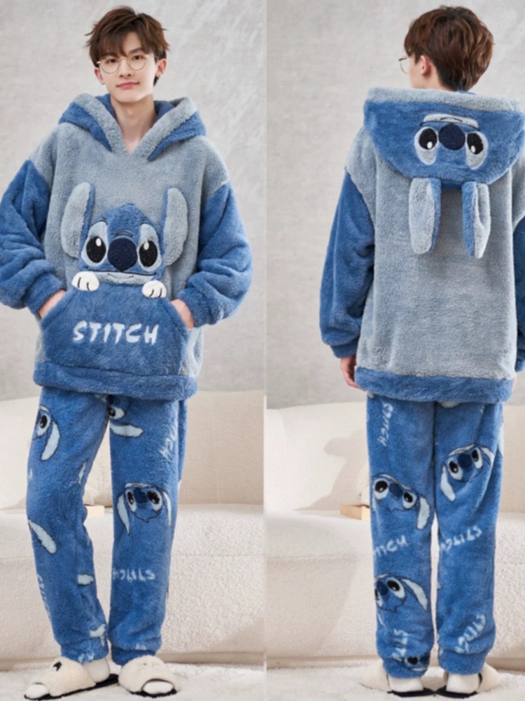 Anime Stitch kışlık pijama kar - Anime Cosplay Thick incelemesi ve fiyatı