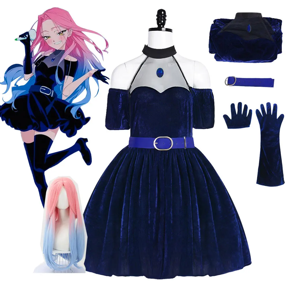 Anime Alien Stage Mizi Sua Cos - Anime Cosplay Blue Hair incelemesi ve fiyatı